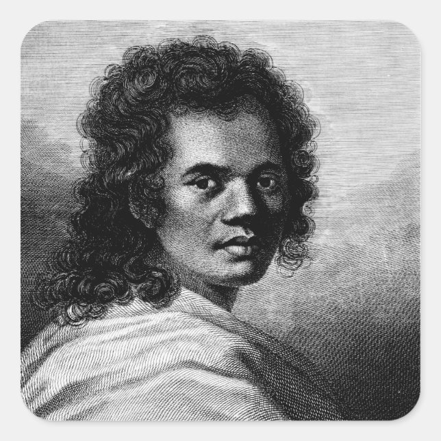 Omai, engraved by J.Caldwall, 1777 Square Sticker (Front)