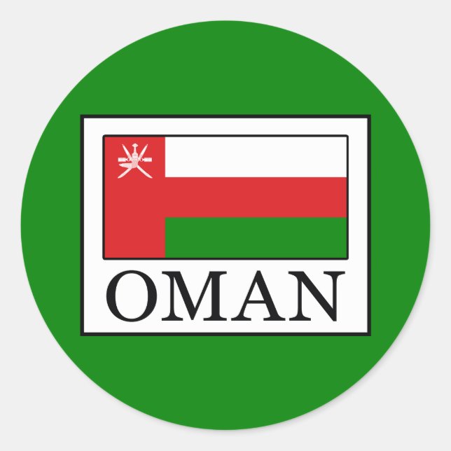 Oman Classic Round Sticker (Front)