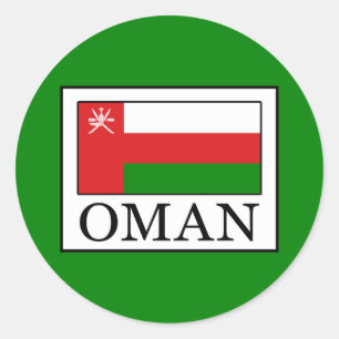 Oman Classic Round Sticker