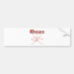 Oman coat of arms designs bumper sticker