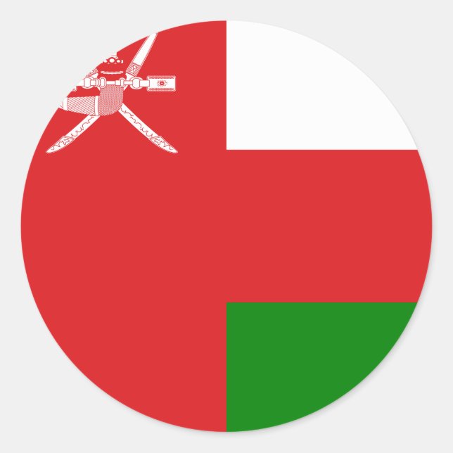 Oman Flag Classic Round Sticker (Front)