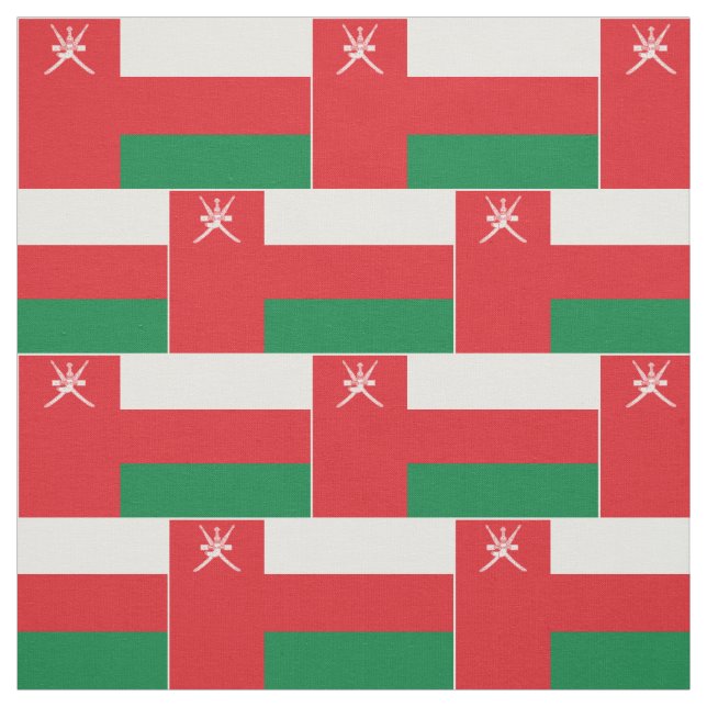 Oman Flag Fabric (Swatch)