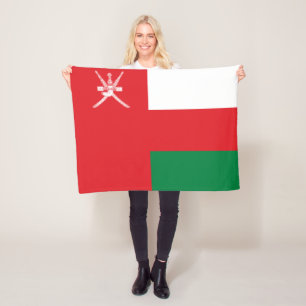 Oman Flag Fleece Blanket