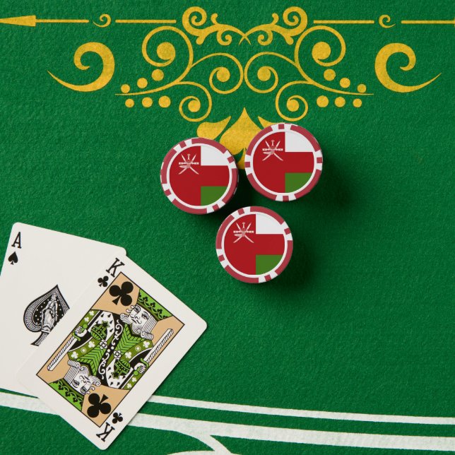 Oman flag poker chips (Poker Table (Stack))