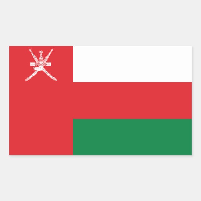 Oman Flag Rectangular Sticker (Front)