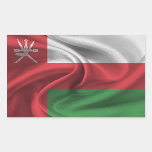 Oman Flag Rectangular Sticker (Front)