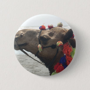 Oman Muscat Camel Photo Art Print 6 Cm Round Badge