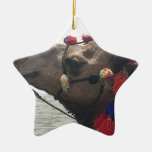 Oman Muscat Camel Photo Art Print Ceramic Tree Decoration