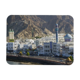 Oman, Muscat, Mutrah. Buildings along Mutrah Magnet