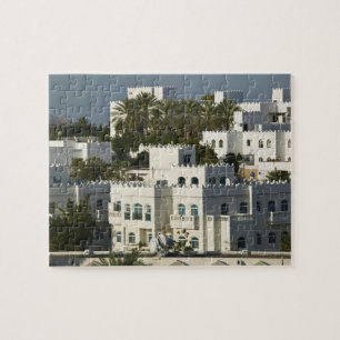 Oman, Muscat, Qurm. Buildings of Qurm Area / Jigsaw Puzzle