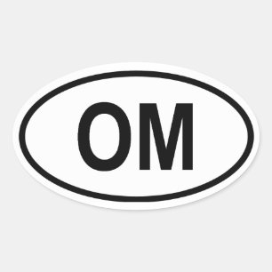 Oman "OM" Oval Sticker