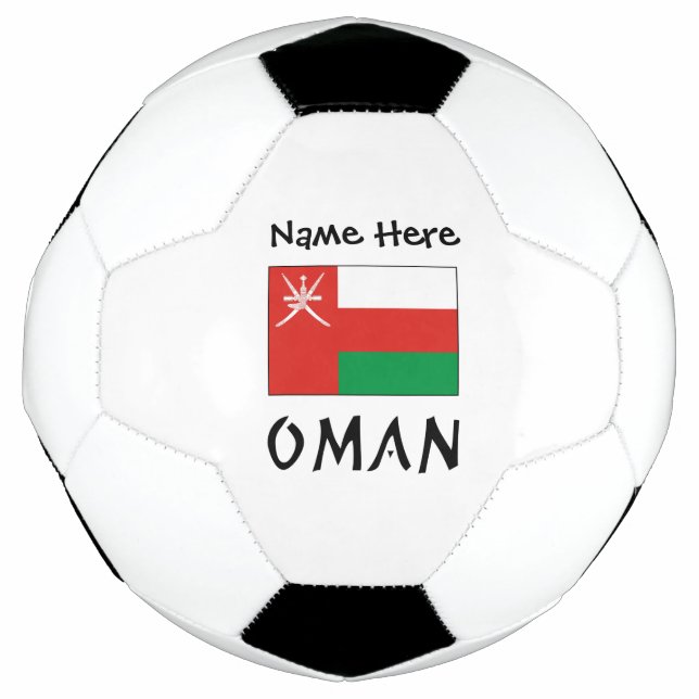 Oman Omani Flag Personalised Name  Soccer Ball (Front)