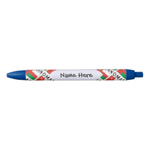 Oman Omani Flag Tiled Personalised Black Ink Pen