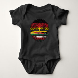 Oman Omanisch Deutsch Deutschland Baum Wurzel Baby Bodysuit