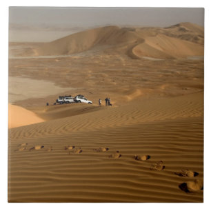 Oman, Rub Al Khali desert, driving on the dunes Ceramic Tile