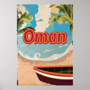 Oman Vintage Travel Poster