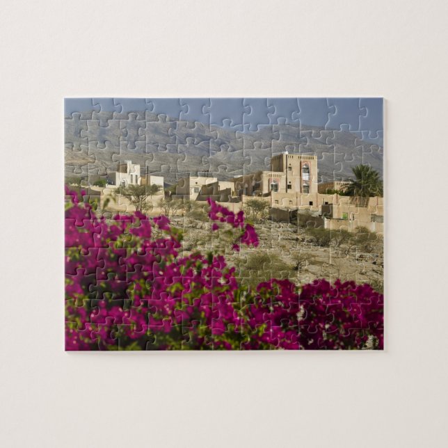Oman, Western Hajar Mountains, Al Hamra. Town Jigsaw Puzzle (Horizontal)