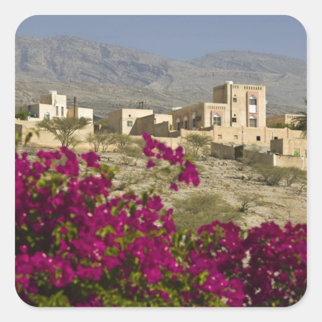 Oman, Western Hajar Mountains, Al Hamra. Town Square Sticker (Front)