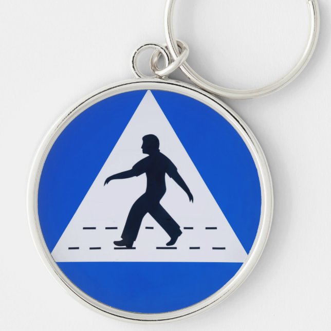 Omani pedestrian crossing sign - Muscat, Oman Key Ring (Front)