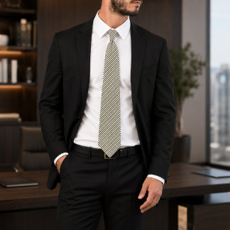 Omar Sovereign | Luxury Ivory & Black Striped Tie