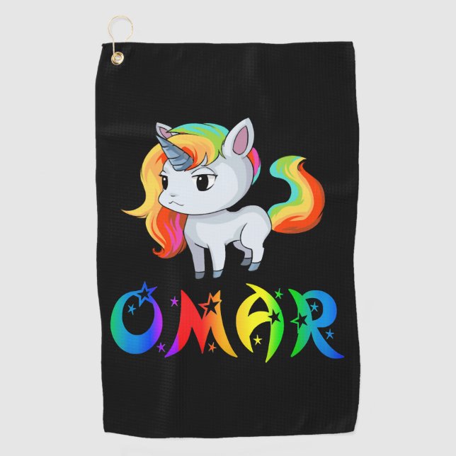 Omar Unicorn Golf Towel (Front)