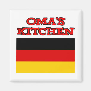 Oma's Kitchen Grandma German Flag Magnet