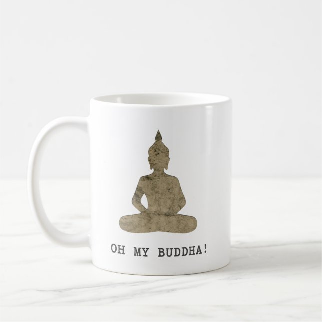 OMB Oh my buddha humour silhouette Coffee Mug (Left)