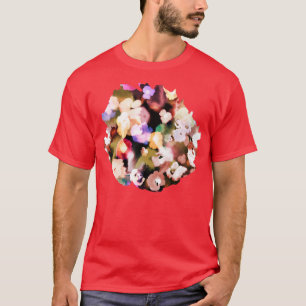 Ombre Abstract Flowers T-Shirt