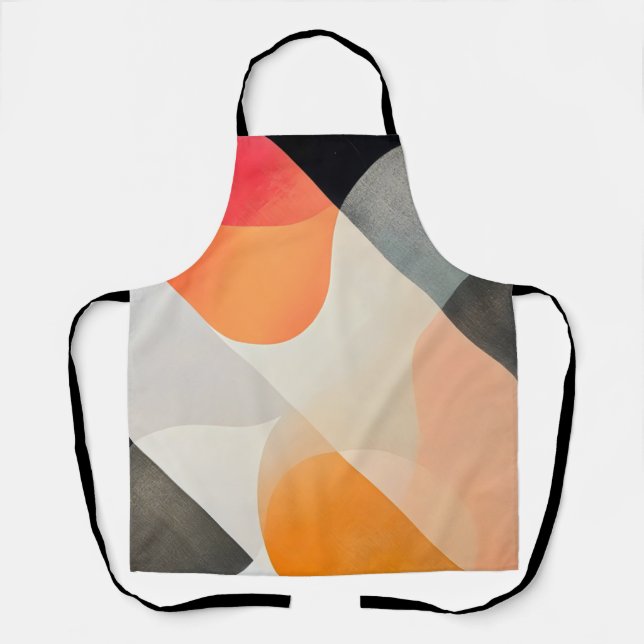 Ombre abstract shapes apron (Front)