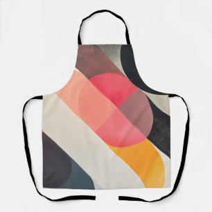 Ombre abstract shapes apron