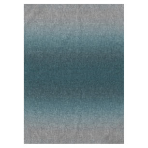 Ombre Abstract Teal Green Blue Grey Crosshatch Tablecloth