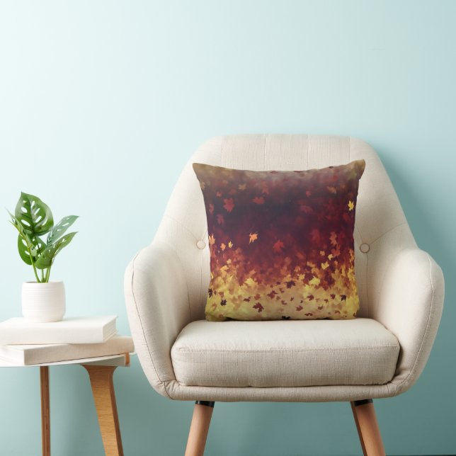 Ombre Autumn Leaf Colours Cushion (Chair)