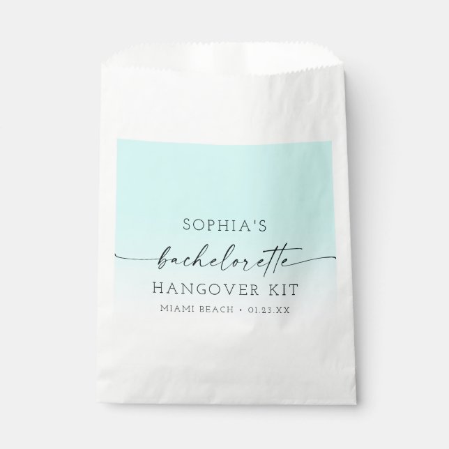 Ombre Bachelorette Party Hangover Kit Favour Bag (Front)