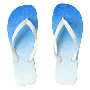 Ombre Blue and white Dive into dreamy hues Thongs