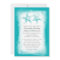 Ombre blue beach wedding invitations
