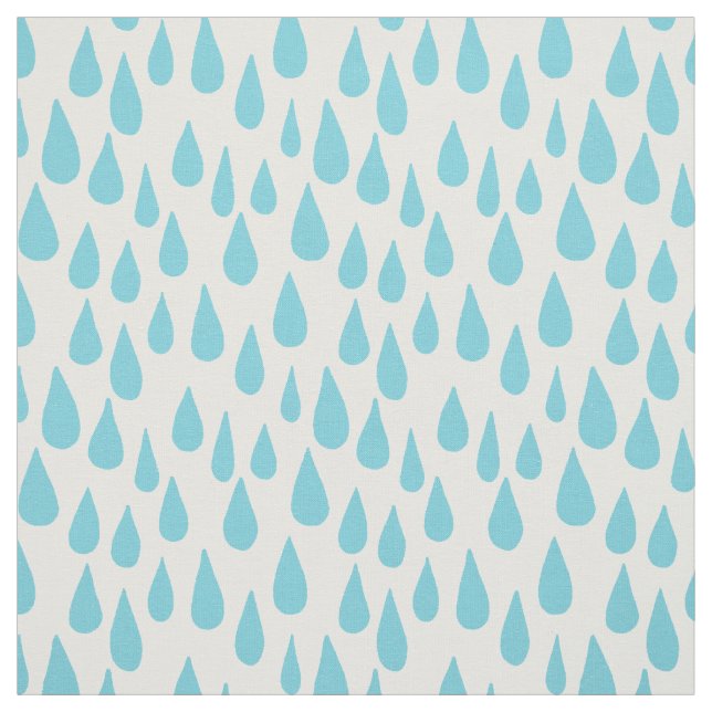 Ombre Blue Falling Raindrops Fabric (Swatch)