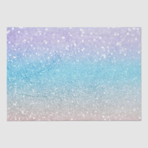 Ombre Blue Pink Peach Glitter All Occasion Tissue Paper