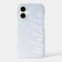 Ombre Blue Violet Gray Personalized Name