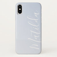 Ombre Blue Violet Gray Personalized Name