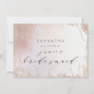 Ombre Blush Pink Frost Junior Bridesmaid Proposal
