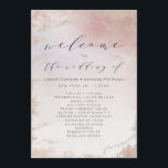 Ombre Blush Pink Frosted Foil Wedding Ceremony Program<br><div class="desc">Ombre Blush Pink Frosted Foil Watercolor Wedding Design with hand painted watercolor wash fading background texture. A Chic and Modern Look for a spring or summer wedding, with soft pastel colour palette : Blush Pink, and rose gold faux foil veins and details, and a modern trendy brush Script lettering Font...</div>