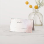 Ombre Blush Pink Frosted Foil Wedding Table Number Place Card<br><div class="desc">Ombre Blush Pink Frosted Foil Watercolor Wedding Design with hand painted watercolor wash fading background texture. A Chic and Modern Look for a spring or summer wedding, with soft pastel colour palette : Blush Pink, and rose gold faux foil veins and details, and a modern trendy brush Script lettering Font...</div>