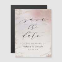 Ombre Blush Pink Frosted Wedding Save the Date
