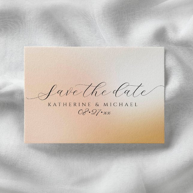 Ombre blush pink Wedding Save The Date (Creator Uploaded)