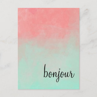 Ombre  Bonjour Postcard