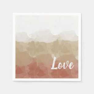 Ombre Brown and Tan Love Graceful Gradient Napkin