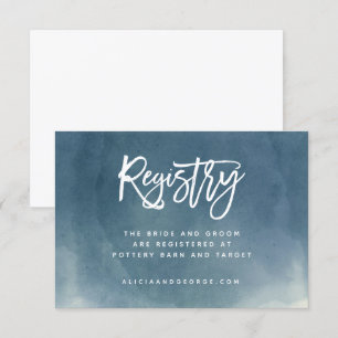 Ombre Brush Typography Registry Card