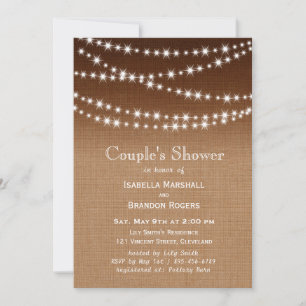 Ombre Burlap Couple's Shower Invitation