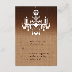 Ombre Chandelier RSVP Card
