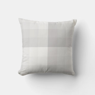 Ombre Chequered Blocks White grey tones Throw Pill Cushion